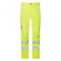 Leo Workwear Winsford Stretch Cargo Trousers Hi-Vis Yellow